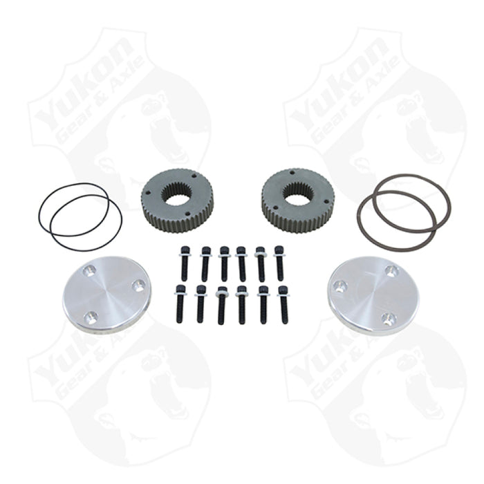 Kit de brides d'entraînement Yukon Gear Hardcore pour embouts extérieurs cannelés Dana 60/30. Capuchons non gravés