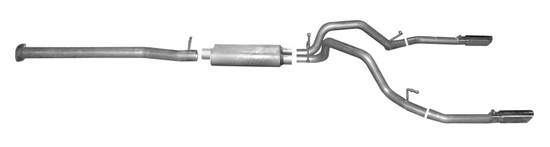 Gibson 14-18 Chevrolet Silverado 1500 LTZ 6.2L 3.5in/2.25in Cat-Back Dual Split Exhaust - Stainless