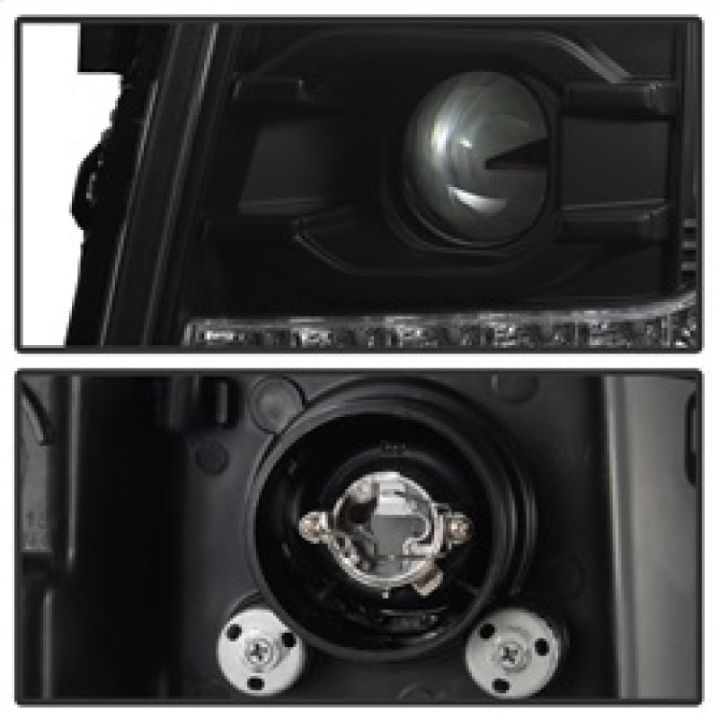 Phares de projecteur Spyder Chevy Silverado 1500 07-13 V2 - LED DRL - Noir PRO-YD-CS07V2-DRL-BK