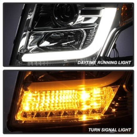 Phares de projecteur Spyder Chevy Tahoe / Suburban 2015-2016 - DRL LED - Chrome PRO-YD-CTA15-DRL-C