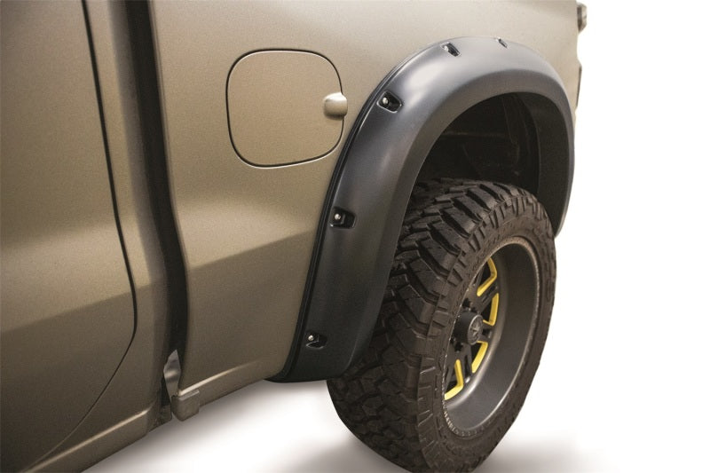 Lund 19-21 Chevy Silverado 1500 RX-Rivet Style Textured Elite Series Fender Flares-Black (2Pc.Rear)