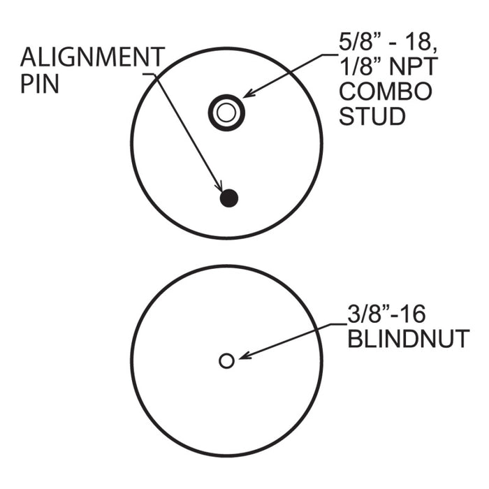 Soufflet de rechange Firestone Ride-Rite 268C 5/8CF 1/2PIN BN (W217606766)