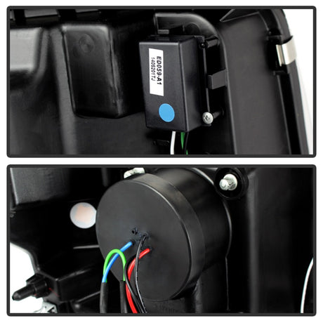 Phares de projecteur Spyder Ford F150 09-14 Modèle halogène - Barre lumineuse DRL Chrm PRO-YD-FF15009-LBDRL-C