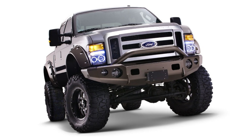 Élargisseurs de style découpé Bushwacker 08-10 Ford F-250 Super Duty 2 pièces - Noir