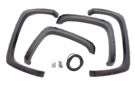 Élargisseurs d'aile texturés de style Lund 16-17 pour Toyota Tacoma RX-Rivet Series - Noir (4 pièces)