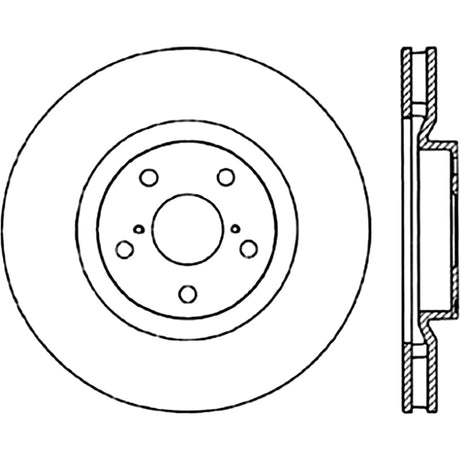Rotor fendu StopTech Power Slot 5/93-98 Supra Turbo avant gauche SportStop CRYO