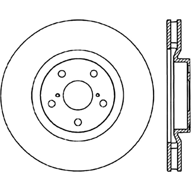 Rotor fendu StopTech Power Slot 5/93-98 Supra Turbo avant gauche SportStop CRYO