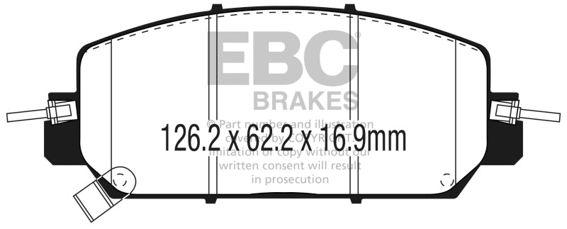 Plaquettes de frein avant EBC Greenstuff pour Honda Clarity Fuel Cell 2017+