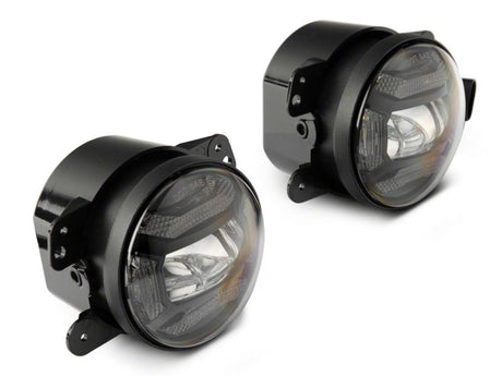 Feux antibrouillard à DEL Raxiom 07-18 Jeep Wrangler JK Axial Series 4 pouces - Transparent