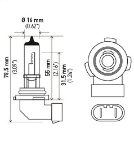 Ampoule blanche Xen Hella H10 12V 65W (paire)