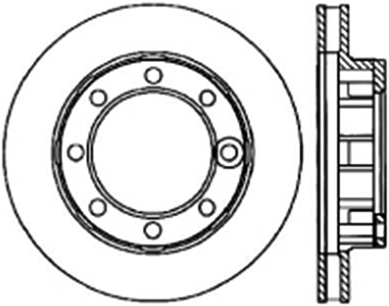 Disque de frein sport avant droit fendu StopTech 71-86 Chevrolet K20 Suburban Cryo