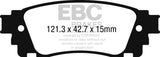 Plaquettes de frein arrière EBC 2017+ Toyota C-HR 2.0L Ultimax2
