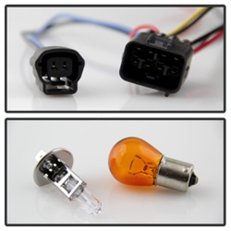 Phares de projecteur Spyder Subaru WRX 06-07 - Modèle HID uniquement - Noir PRO-YD-SWRX06-HID-LBDRL-BK