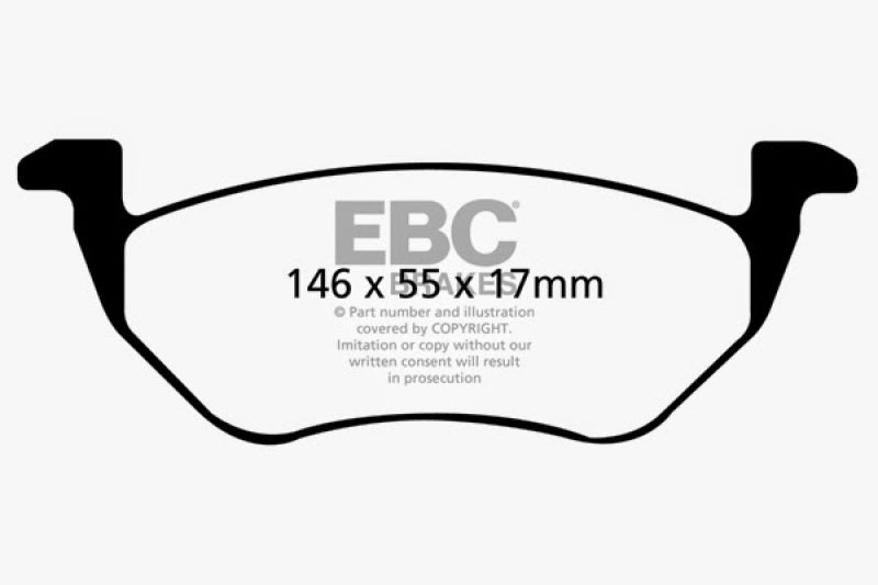 Plaquettes de frein arrière EBC 05-09 Ford Escape 2.3 Hybrid Yellowstuff