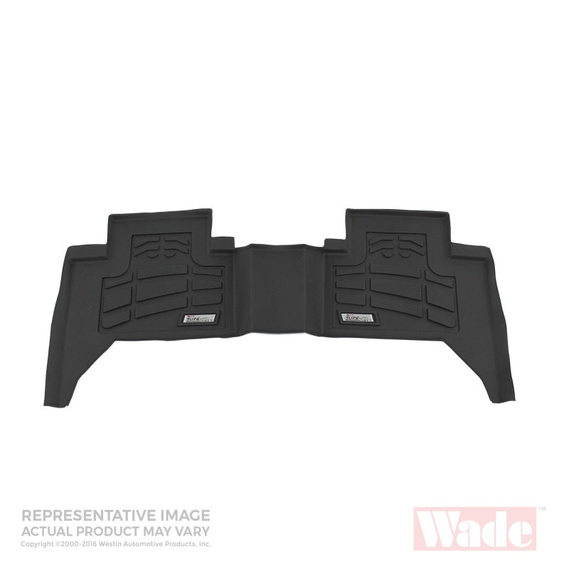 Westin 2007-2014 Chevy Silverado Crew Cab Wade Sure-Fit Floor Liners 2nd Row - Black