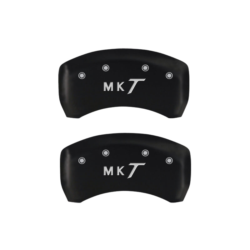 Couvre-étriers MGP 4 gravés à l'avant, gravés à l'arrière, finition rouge MKT, argent ch