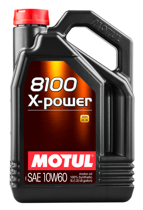 Huile moteur synthétique Motul 5L 8100 10W60 X-Power