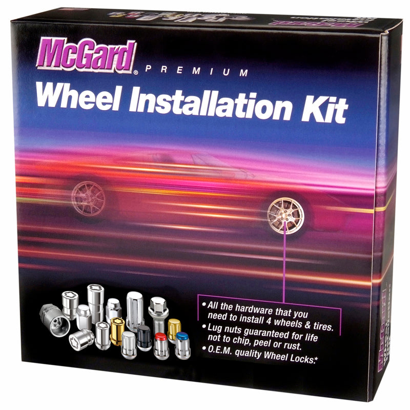 Kit d'installation McGard SplineDrive Tuner 4 ergots avec verrous et outil (cône) M12X1,5 / 13/16 Hex - Or