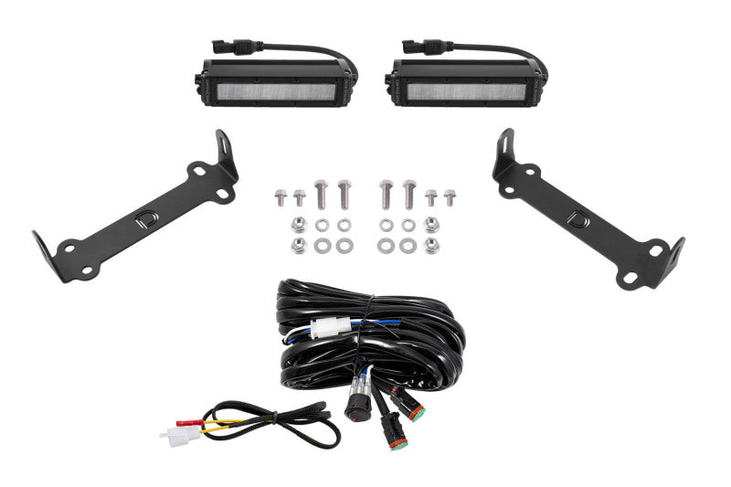 Kit de barre lumineuse LED SAE/DOT pour Toyota 4Runner Stage Series 14-21 de Diode Dynamics - Blanc SAE/DOT large