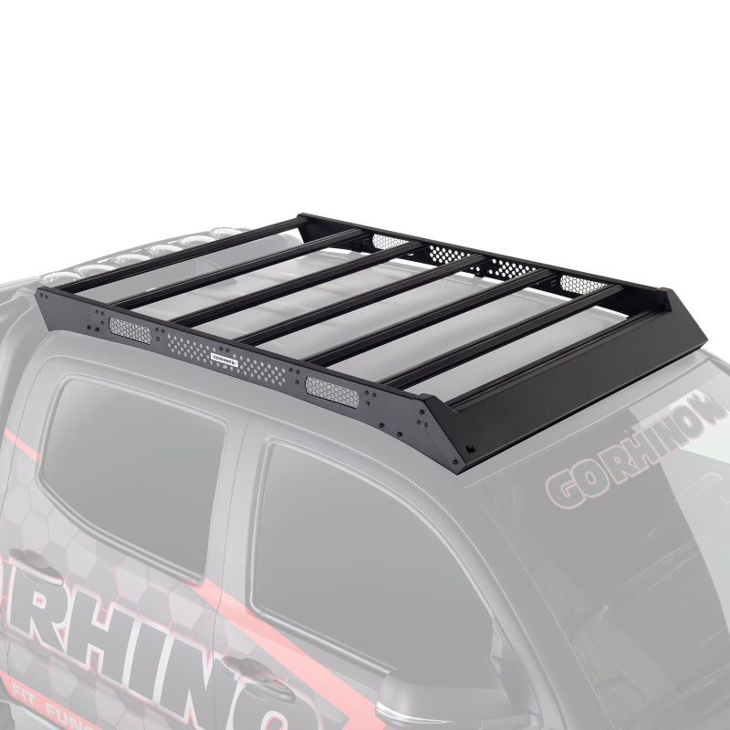 Barres de toit à profil bas Go Rhino 16-23 pour Toyota Tacoma DC Ceros - Tex. Blk