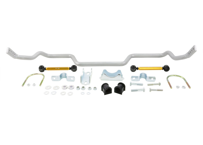 Barre stabilisatrice arrière robuste réglable de 27 mm pour Ford Mustang Coupé 8 cylindres (y compris Shelby GT / GT500) Whiteline 05+