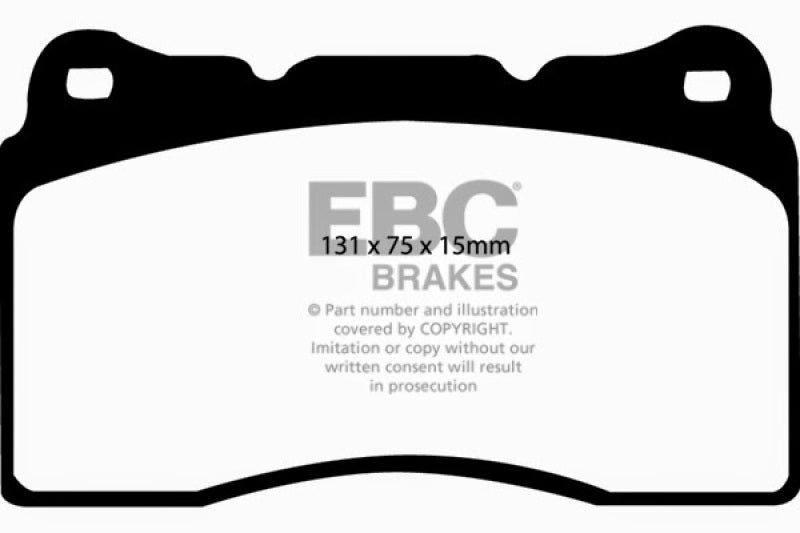 Plaquettes de frein avant EBC Yellowstuff pour Honda Civic Type-R (FK8) 17-21