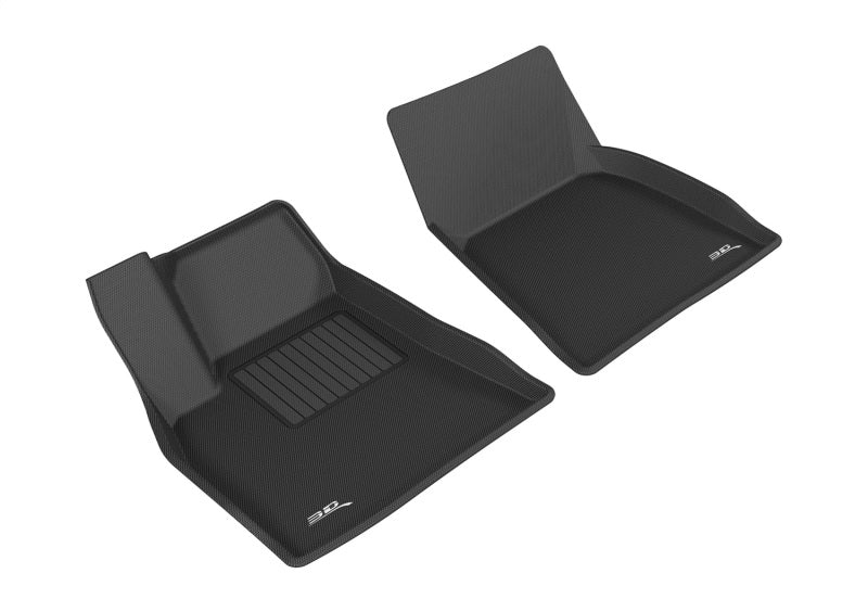 Tapis de sol 3D MAXpider pour Tesla Model S Kagu 2012-2014, 1ère rangée - Noir