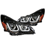 Phares de projecteur ANZO 2010-2014 Subaru Outback avec barre en U noire