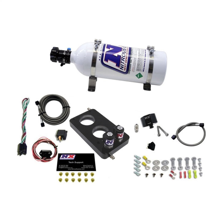 Kit de plaque nitreuse à 3 soupapes Nitrous Express 05-10 Ford Mustang 4,6 L (50-150 CV) avec bouteille de 5 lb