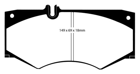 Plaquettes de frein avant EBC 02-08 Mercedes-Benz G500 5.0 Yellowstuff
