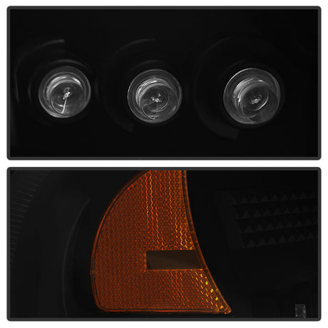 Phares de projecteur Spyder GMC Sierra 1500/2500 99-06 LED Halo LED Blk Smke PRO-YD-CDE00-HL-BSM