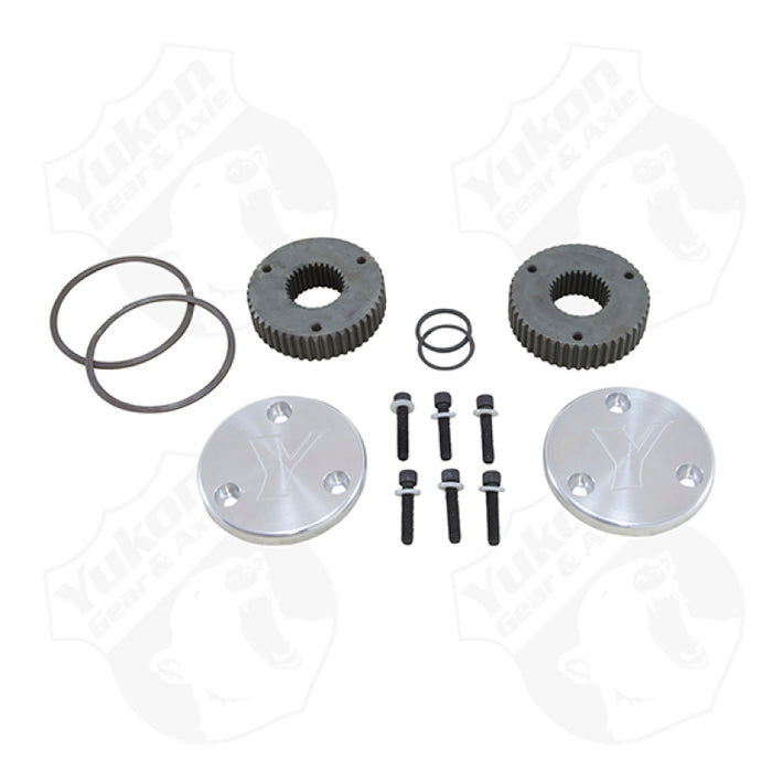 Yukon Gear Hardcore Drive Flange Kit For Dana 44 / 30 Spline Outer Stubs. Yukon Engraved Caps