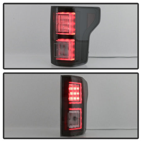 Feux arrière à LED Spyder 18-19 Ford F-150 (sans capteur d'angle mort) - Noir Smk (ALT-YD-FF15018-LED-BSM)