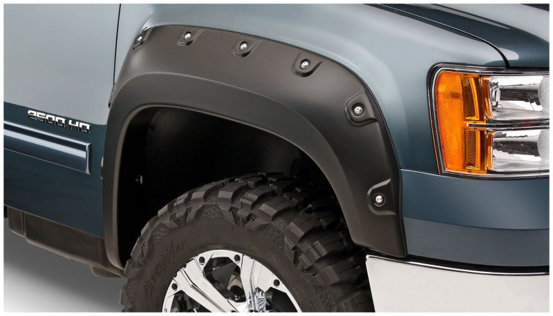 Élargisseurs de capot Bushwacker 11-14 GMC Sierra 2500 HD Boss Pocket Style 2 pièces - Noir