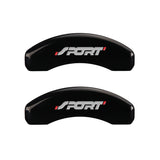 MGP 4 Caliper Covers Engraved Front & Rear No bolts/Sport Black finish silver ch