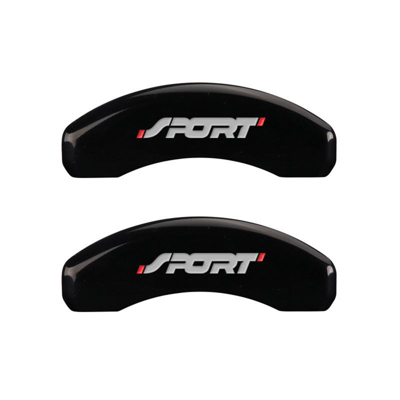 Couvre-étriers MGP 4 gravés à l'avant et à l'arrière sans boulons/finition noire sport argent ch