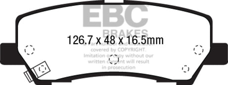 Plaquettes de frein arrière EBC 2015+ Ford Mustang 5.0L Bluestuff