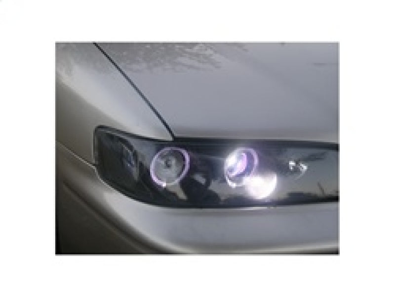 Phares de projecteur Spyder Honda Accord 94-97 1 pièce LED Halo Amber Reflctr Blk PRO-YD-HA94-AM-BK