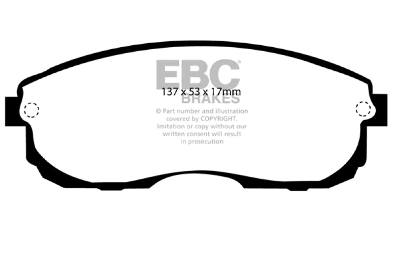 EBC 99-01 Infiniti G20 2.0 Greenstuff Front Brake Pads