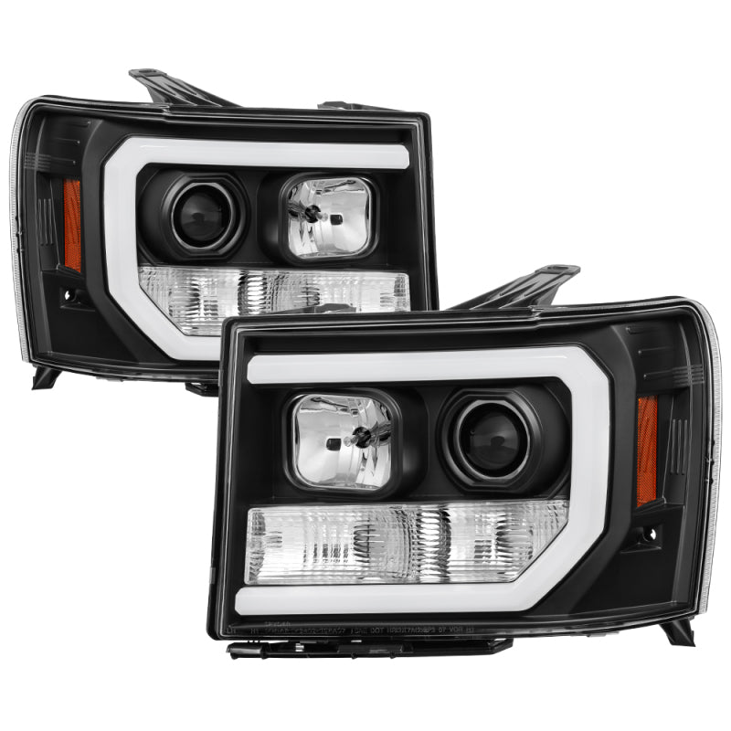 Phares de projecteur Spyder GMC Sierra 1500/2500/3500 07-13 V2 - Noir PRO-YD-GS07V2-LBDRL-BK