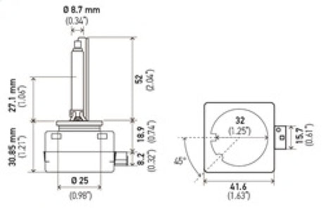 Ampoule Hella Xénon D1S PK32d-2 85V 35W 5000k