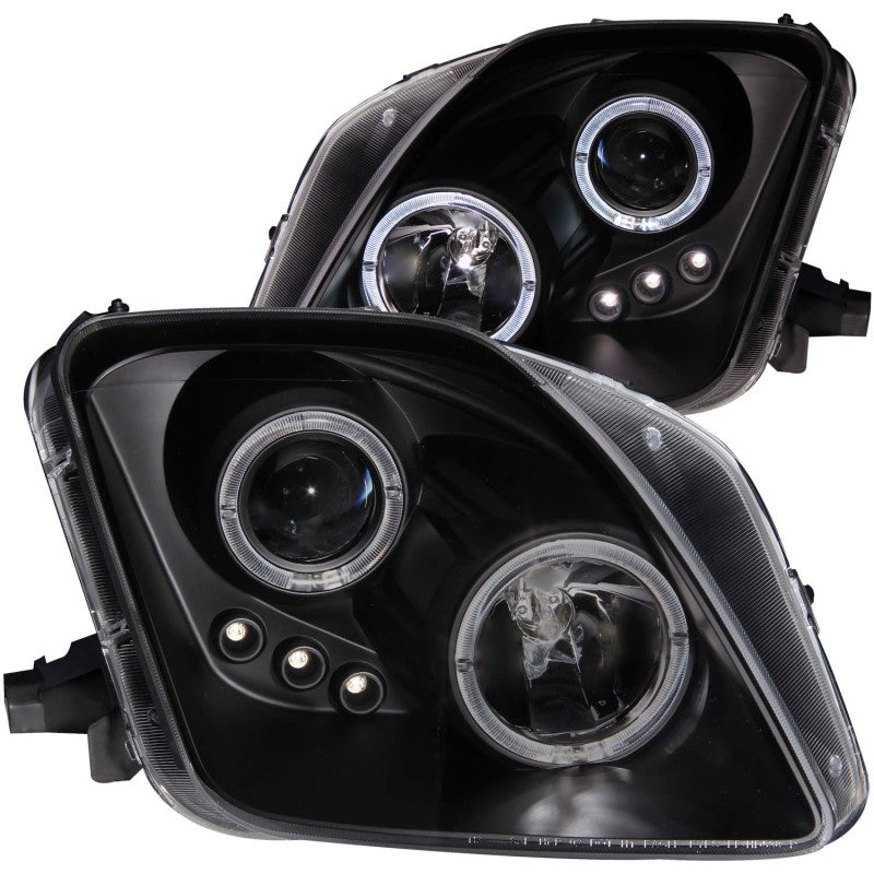 Phares de projecteur ANZO 1997-2001 Honda Prelude avec halo noir avec LED
