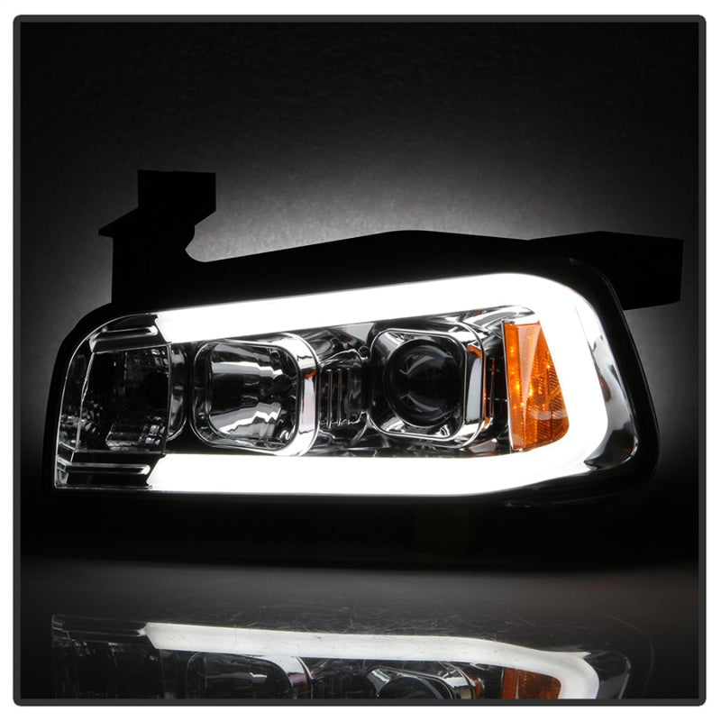Phares de projecteur Spyder Dodge Charger 06-10 - Barre lumineuse à LED - Chrome PRO-YD-DCH05V2-LB-C