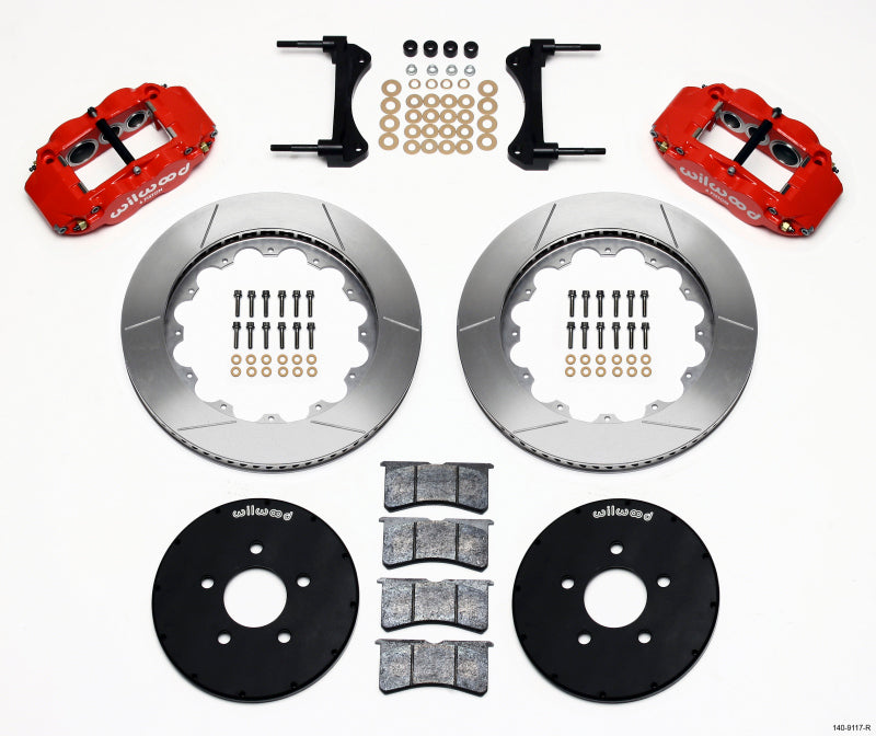 Kit de chapeau avant Wilwood Narrow Superlite 6R 14,00 pouces rouge Mustang 1994-2004