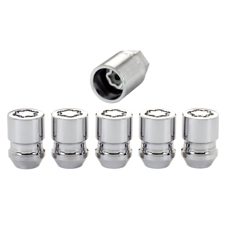 Jeu d'écrous de blocage de roue McGard - 5 pk. (siège conique) M12X1,5 / 13/16 Hex / 1,28 po de longueur - Chrome