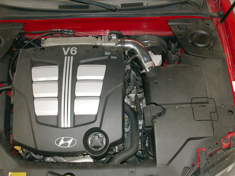 K&amp;N 03 Hyundai Tiburon 2,7 L-V6 Silver Typhoon Short Ram Intake