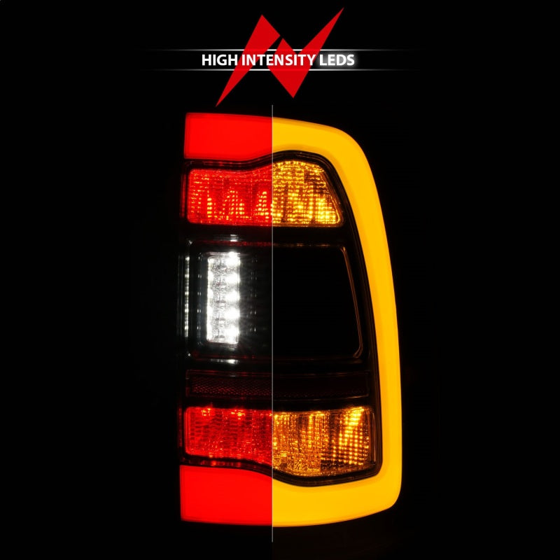 Feux arrière à LED séquentiels ANZO 09-18 Dodge Ram 1500 Fumé noir avec signal ambre de commutation