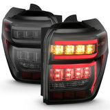 ANZO 2014-2020 Toyota 4Runner TL Boîtier noir Lentille fumée Barre lumineuse rouge avec séquentiel