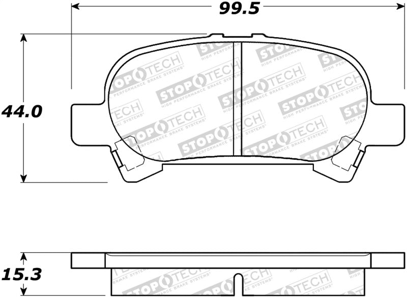 Plaquettes de frein arrière StopTech 02-06 Toyota Camry Street Performance