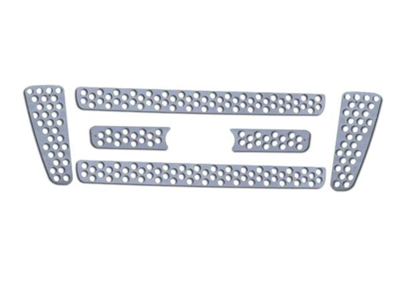 Grilles perforées en acier inoxydable pour Ford F-150 04-08 de Putco (calandre à barres) avec découpe de logo (6 pièces / ne couvre pas le pare-chocs)